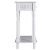 Console Table 2 Drawer Hall Table Wood Storage Shelf White