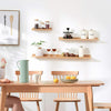 4x Wooden Floating Shelf Shelves Kit U-shaped Timber Block Essential TV Wall Dec