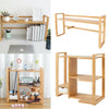 Corner Desktop Bookshelf Stand Display Shelf Rack Bookcase Home Office Organizer