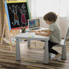 Kids Easel Wooden 2in 1 Blackboard Whiteboard White Drawing Writing Chalk Board