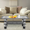 Glass Coffee Tables with Shelf Rectangle Modern Contemporary For Living Room