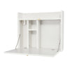 Wall Mounted Computer Desk Folding Laptop Table Cabinet Shelf Home Office White