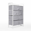 5-Drawers 4-Tier Fabric Chest of Drawer Bedroom Furniture Hallway Storage Grey