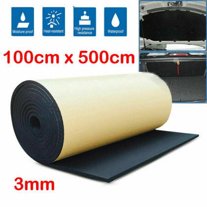 1m*5m 3mm Thick Car Sound Deadening Thermal Insulation Adhesive Closed Cell Foam