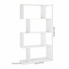 4/5/6 tier Storage Display Shelving Bookcase S Shape Design Unit White Furniture