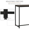 Table with 2-Tier Shelf, Steel Tube, Adjustable Foot Pad for Home Pub Cafe