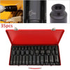35Pcs Deep Impact Sockets 1/2" Metric Drive Tool Set Garage Workshop 8-32mm
