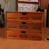 Retro Wall/Desktop Wooden Drawers Storage Cabinet Organiser Cosmetic Jewelry Box