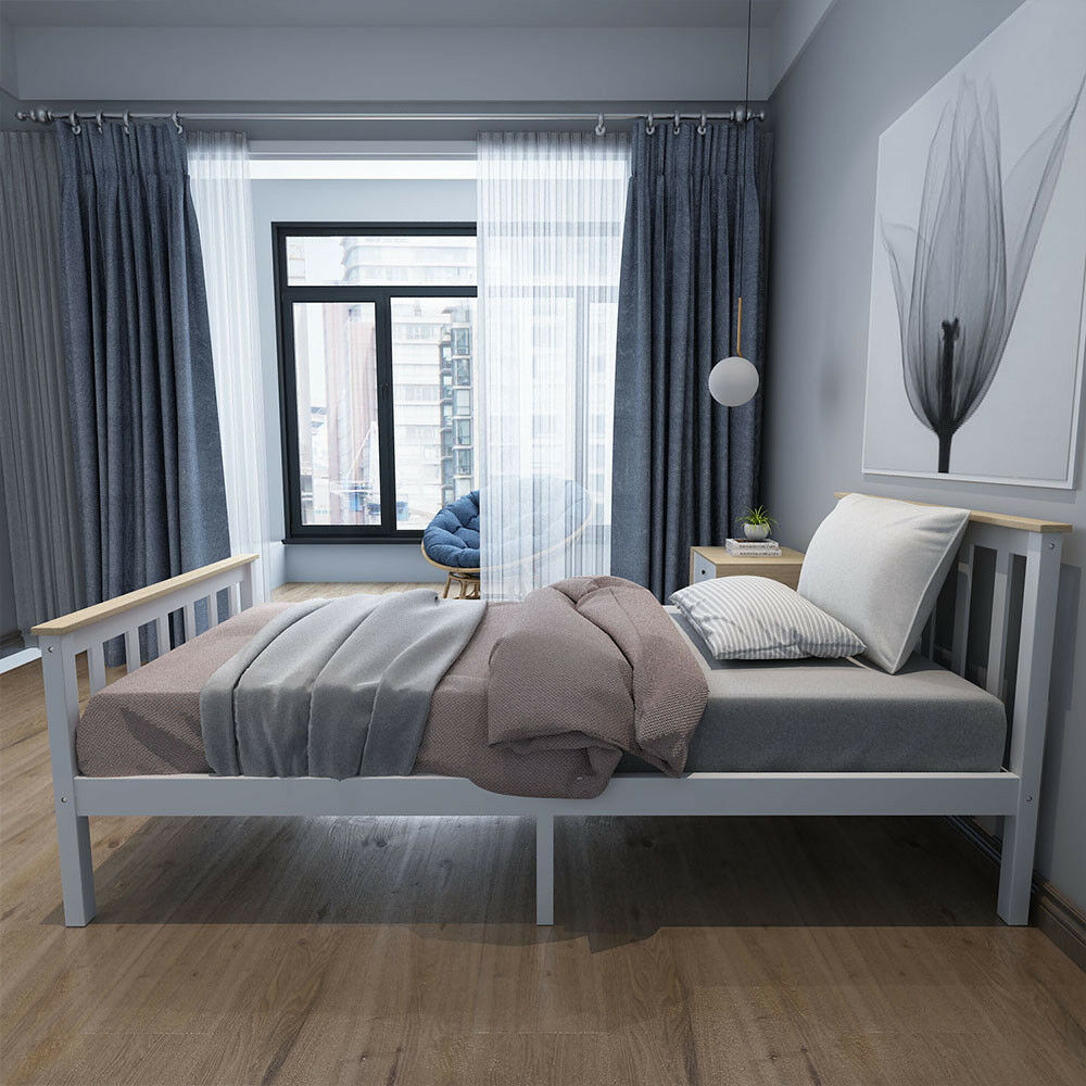 Modern 3ft Single Bed Frame Base Bedroom Furniture in Solid Pine UK