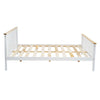 Solid Wooden Pine 4FT6 Double Bed Frame White Slatted Bedframe Bedroom Furniture