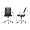 89-98cm Office Chair Mesh Fabric Swivel Desk Chair Home Study Chair with Wheels