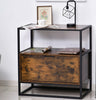 Vintage Industrial Side Table 1 Drawer Shelf Storage Cabinet Console Furniture