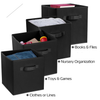 6pcs Foldable Storage Collapsible Box Home Clothes Organizer Fabric Cube Black