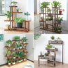 Sturdy Wooden Outdoor Indoor Pot Plant Stand Display Garden Lawn Decor 19 Styles