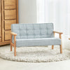 Linen Padded Kids Armchair Sofa Chair Wooden Frame 1-2 Seater Children Furniture