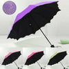 Windproof Anti-uv Sun Rain Umbrellas Colour Changing Compact Folding UK