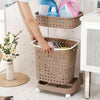 3 Tier Laundry Washing Clothes Basket Storage Cart Trolley Bathroom Organiser