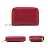 RFID Organ Wallet Slim Leather Card Case Holder Multi-Card Bag Purse Burgundy