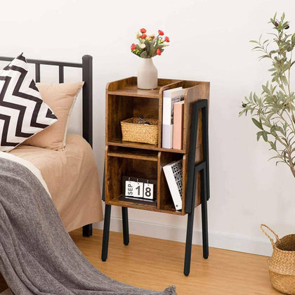 Retro Rustic Vintage Bedside Table Nightstand Stackable End Table Chic Decor UK