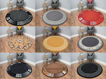 New Round Circle Rugs Modern Living Room Floor Carpets Large Small Diameter Mat