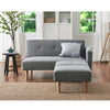 2 Seater Corner Sofa Bed Armchair Recliner Sofabed with Footstool Furniture