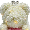 Wedding Foam Rose Flower Bear LED Light Up Floral Teddy with Box Valentine Gift