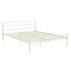 5ft King Size Bed White Steel Metal Frame Modern Bedroom Furniture