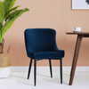 2X Blue Velvet Dining Chairs Padded Seat Office Chairs Kitchen Friniture Luxury