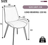 JIEXI Set of 2/ 4 Modern PU Leather Armless Chairs Dining Kitchen Room Steel Leg