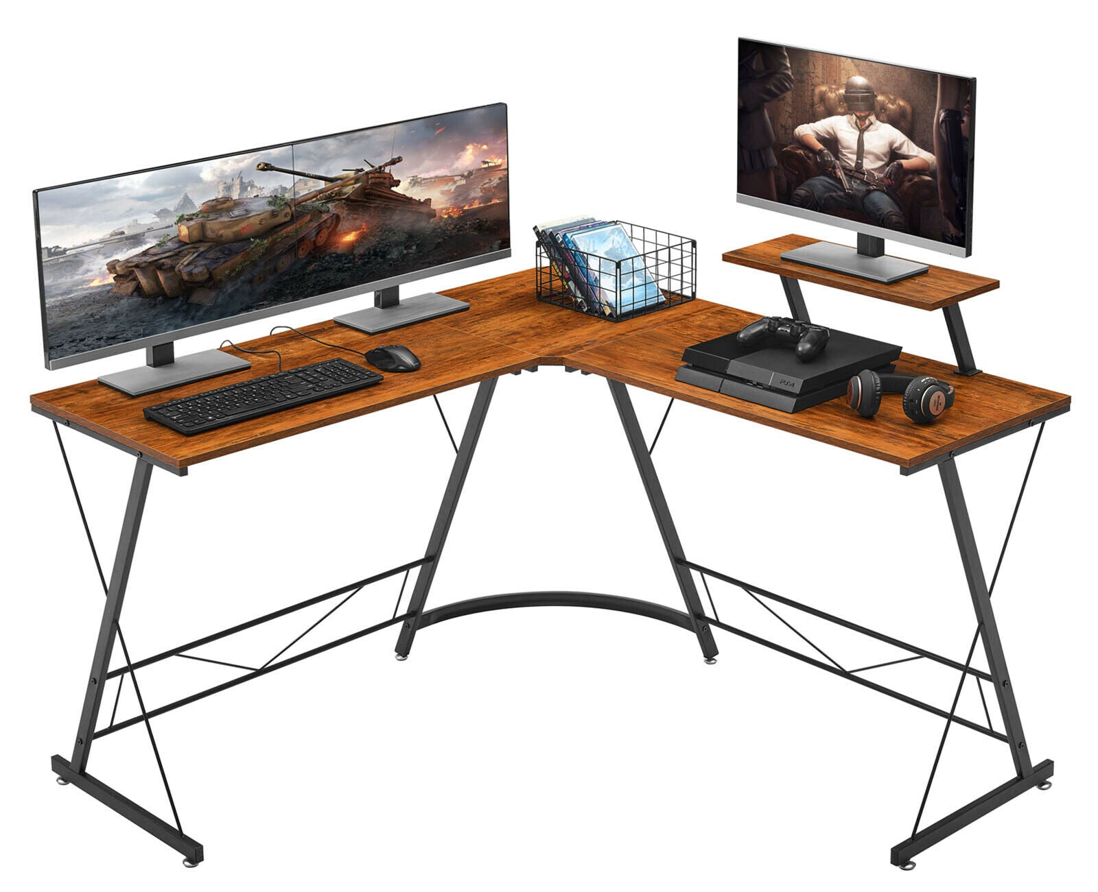 Mr ironstone gaming desk l deals shaped