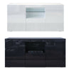 Modern TV Stand Cabinet Unit Entertainment MFC Gloss Doors LED RGB Light Matt