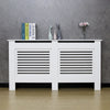 Mondeer Radiator Cover Wall Cabinet MDF Grill Shelf Horizontal Slats White Large