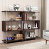 Modern 4 Tier S Shaped Bookshelf Book case with open storage 80x116 cm