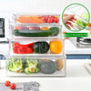 Set of 4 Clear Food Storage Boxes Cupboard Fridge Freezer Organizer Container