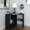 Black Computer Desk PC Laptop Table Corner Home Office Study Gaming Shelf Wood