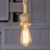 Vintage Retro Hemp Rope Iron Pendant Ceiling Light Industrial Loft Retro Lamp UK