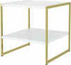 End Table 2 Tiers Side Table Square Nightstand Living Room Table 50x50x50cm