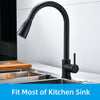 Kitchen Sink Taps Pull Out Spray Mixer Single Lever Swivel Black Spout Brass Tap