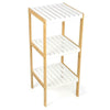 3 Tier Book Shelf Unit Bamboo Bookcase Bathroom Kitchen Storage Rack Display