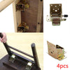 4Pcs Iron Folding Table Chair Leg Brackets Hinges Self Lock 75x60x55mm set