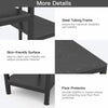 Black H-Shaped Computer Desk Large Gaming Table Office Desk Study Workstation UK