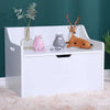 Large Wooden Toy Box White Storage Unit Kids Toys Children Nursery Bedroom Chest