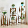 77/97/117cm Tall Bamboo Plant Stand Flower Pot Display Rack Shelf Indoor Outdoor