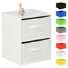 Hartleys White 2 Cube Childrens Bedroom Storage Shelf Boys Girls Bedside Table