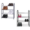 4 Tier Shoe Stand Storage Organiser Rack Lightweight Compact Space Save Shelf