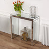 Venetian Mirrored Compact Console Table - Small Hall Side Glass Dressing - VEN38