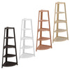 Corner Ladder Shelf 5 Tier Wooden Fan-Shaped Display Stand Storage Rack Bookcase