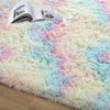 Rainbow Fluffy Rugs Anti-Skid Shaggy Area Rug Dining Bedroom Carpet Floor Mat
