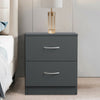 Chest Of Drawers Bedside Table Cabinet Metal Handles Bedroom Furniture Grey