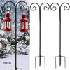 2PC 240cm Detachable Rust-Proof Garden Shepherd Hook Stand Outdoor Patio Wedding